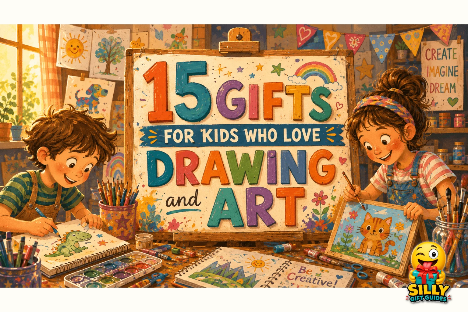 15 Gifts for Kids Who Love Drawing and Art guide cover
