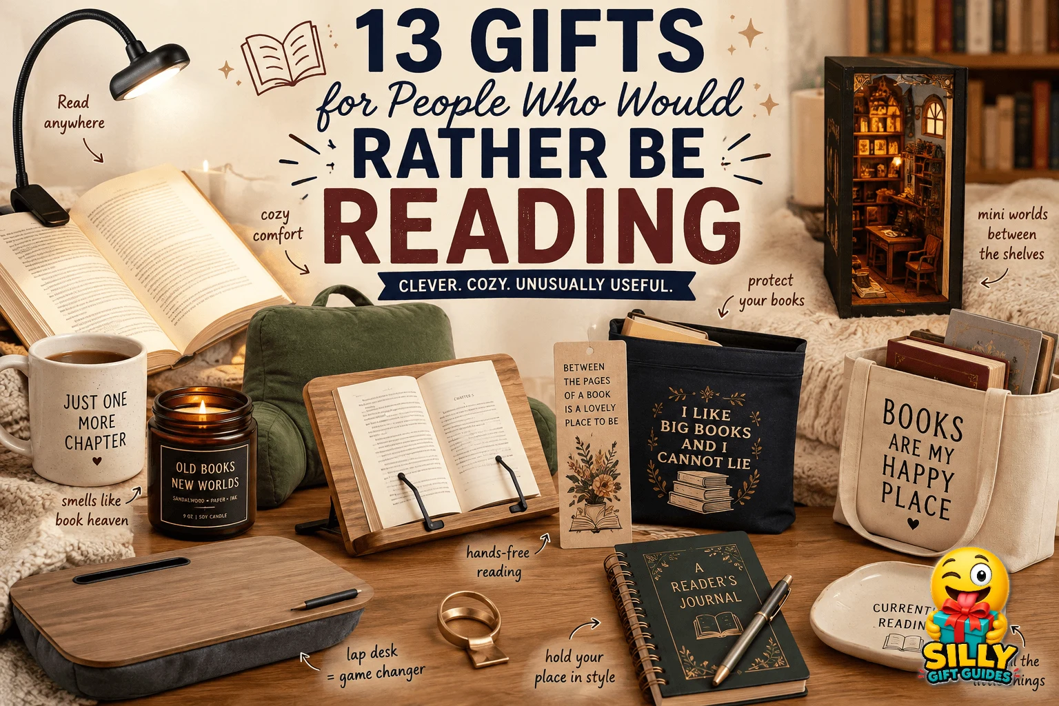 13 Gifts for People Who Would Rather Be Reading guide cover