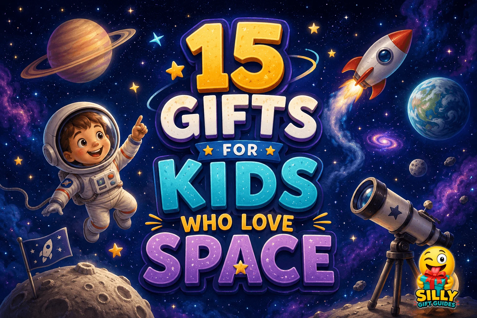 15 Gifts for Kids Who Love Space guide cover