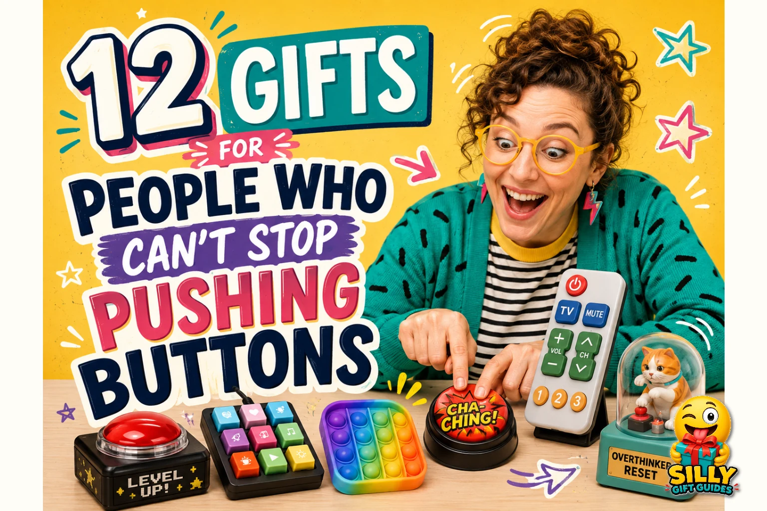 12 Gifts for People Who Can’t Stop Pushing Buttons guide cover