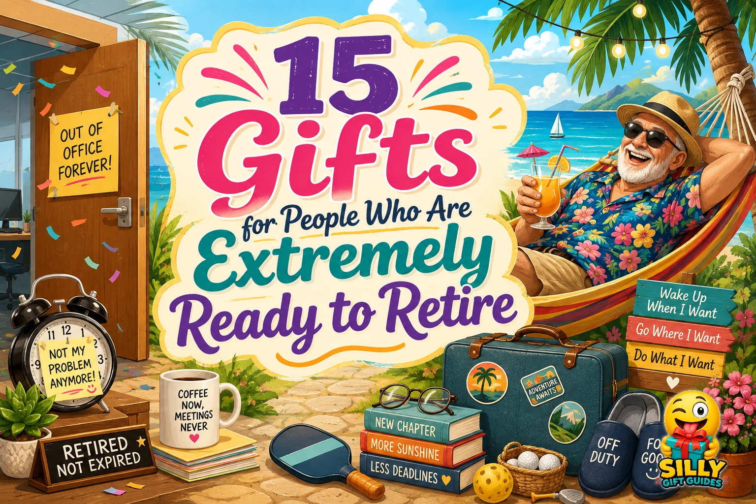 15 Gifts for People Who Are Extremely Ready to Retire guide cover